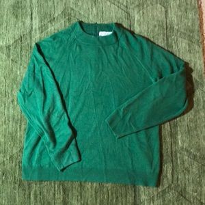 EUC Emerald green sweater with half zipper on back
